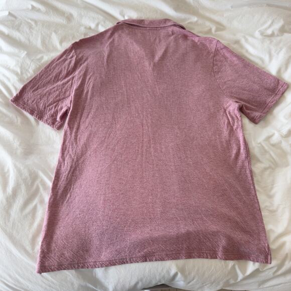 Faherty Men’s Cloud Cotton Polo Shirt Heather Pink Size XL Soft Casual Golf - Picture 4 of 6